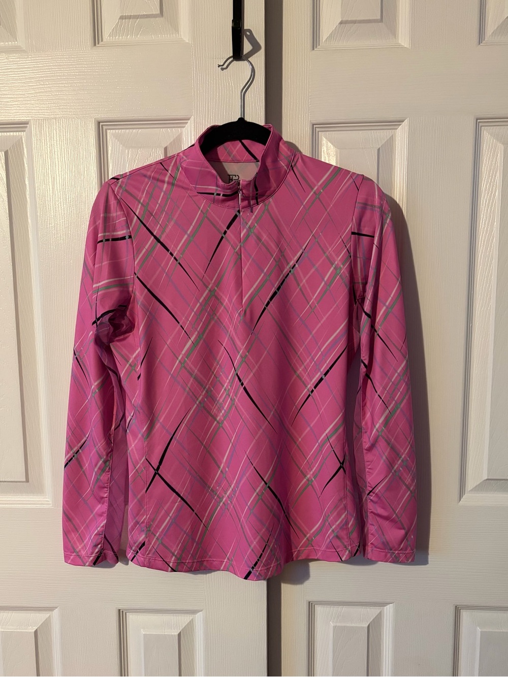 Women’s EP New York 1/4 Zip Long Sleeve Printed Golf, Paddle Ball, Tennis Shirt